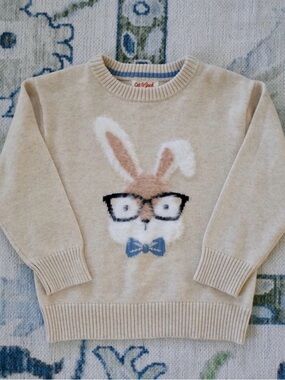 Cat & Jack Beige Bunny Sweater